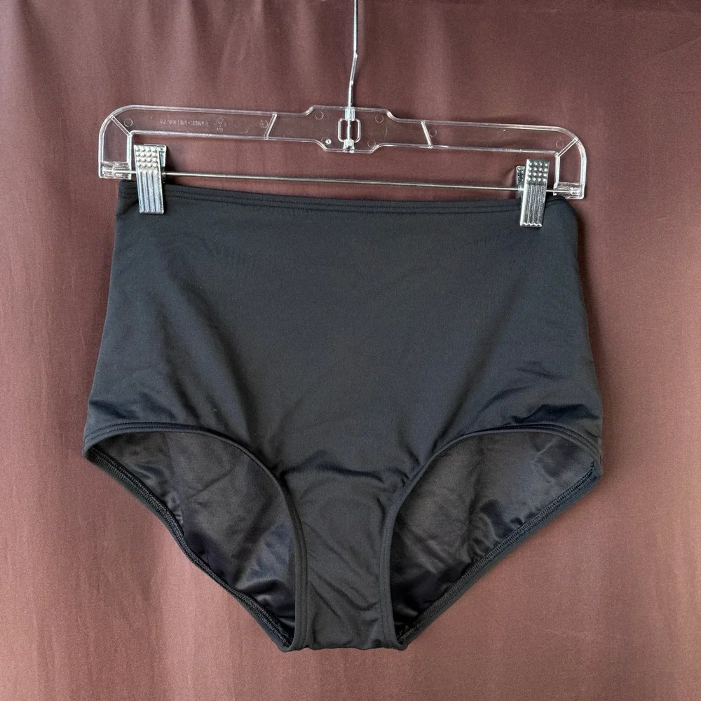 Lands' End Womens XS LONG Tummy Control High Waisted Tugless Bikini Swim Bottoms